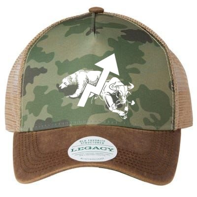 Day Trading Bear Bull Stock Market Day Trader Legacy Tie Dye Trucker Hat