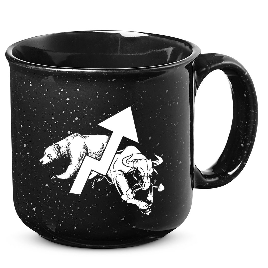 Day Trading Bear Bull Stock Market Day Trader 15oz Campfire Ceramic Mug