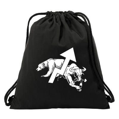 Day Trading Bear Bull Stock Market Day Trader Drawstring Bag
