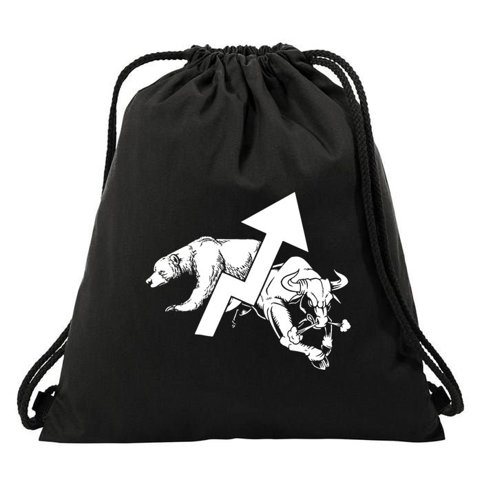 Day Trading Bear Bull Stock Market Day Trader Drawstring Bag