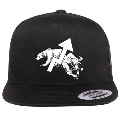 Day Trading Bear Bull Stock Market Day Trader Flatbill Hat