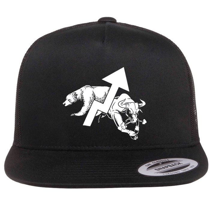 Day Trading Bear Bull Stock Market Day Trader Flatbill Hat