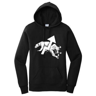 Day Trading Bear Bull Stock Market Day Trader Women's Pullover Hoodie