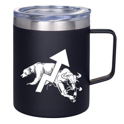 Day Trading Bear Bull Stock Market Day Trader 12oz Stainless Steel Coffee Mug