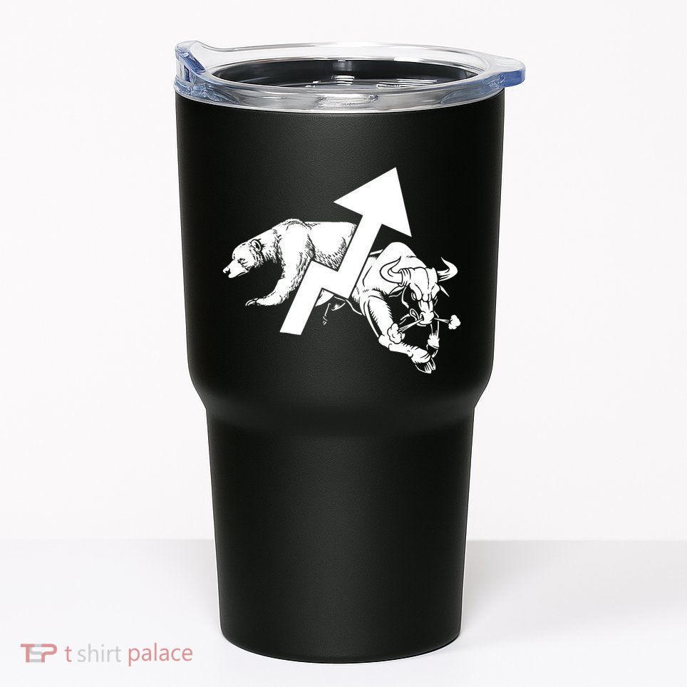 Day Trading Bear Bull Stock Market Day Trader Tumbler