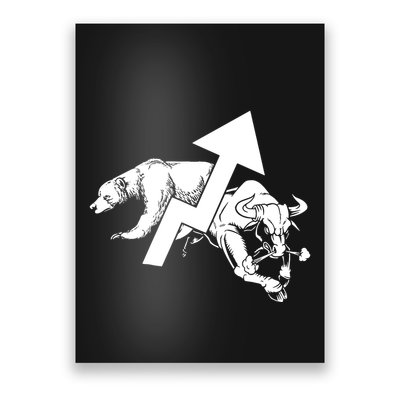 Day Trading Bear Bull Stock Market Day Trader Poster