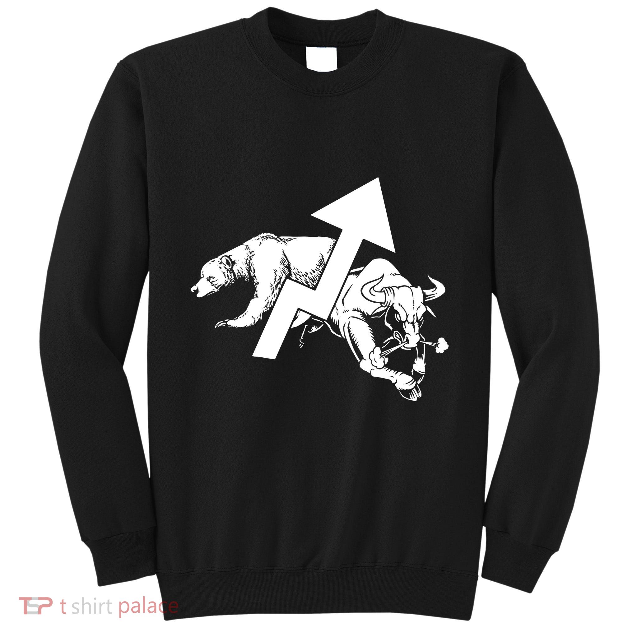 Day Trading Bear Bull Stock Market Day Trader Tall Sweatshirt