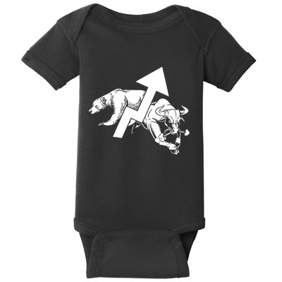 Day Trading Bear Bull Stock Market Day Trader Baby Bodysuit