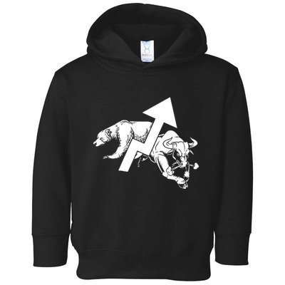 Day Trading Bear Bull Stock Market Day Trader Toddler Hoodie