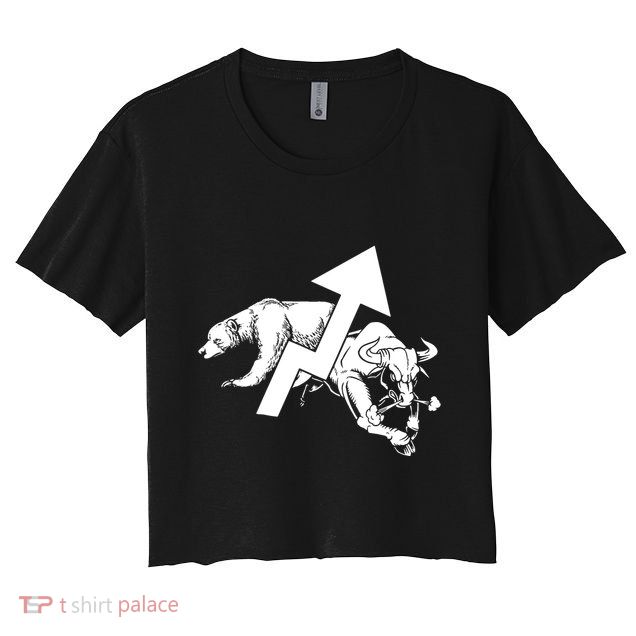 Day Trading Bear Bull Stock Market Day Trader Crop Top