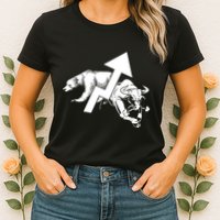 Day Trading Bear Bull Stock Market Day Trader Womens T-Shirt