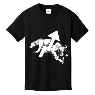 Day Trading Bear Bull Stock Market Day Trader Kids T-Shirt