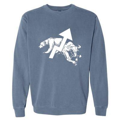 Day Trading Bear Bull Stock Market Day Trader Garment-Dyed Sweatshirt