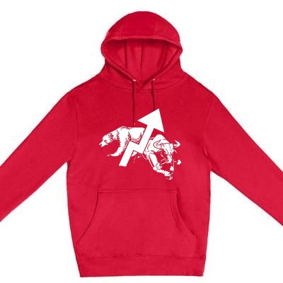 Day Trading Bear Bull Stock Market Day Trader Premium Pullover Hoodie