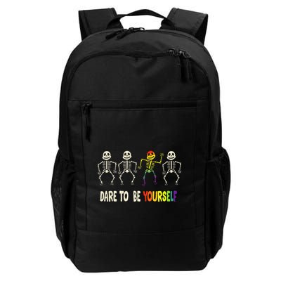 Dare To Be Yourself Cute Lgbt Pride Bones Rainbow Backpack