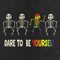 Dare To Be Yourself Cute Lgbt Pride Bones Rainbow 15oz Campfire Ceramic Mug