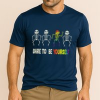 Dare To Be Yourself Cute Lgbt Pride Bones Rainbow Performance Shirt