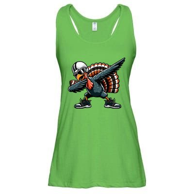 Dabbing Turkey Bowl Football Thanksgiving Ladies Essential Flowy Tank