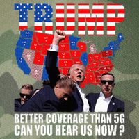 Donald Trump Better Coverage Than 5g Can You Hear Us Now Legacy Tie Dye Trucker Hat