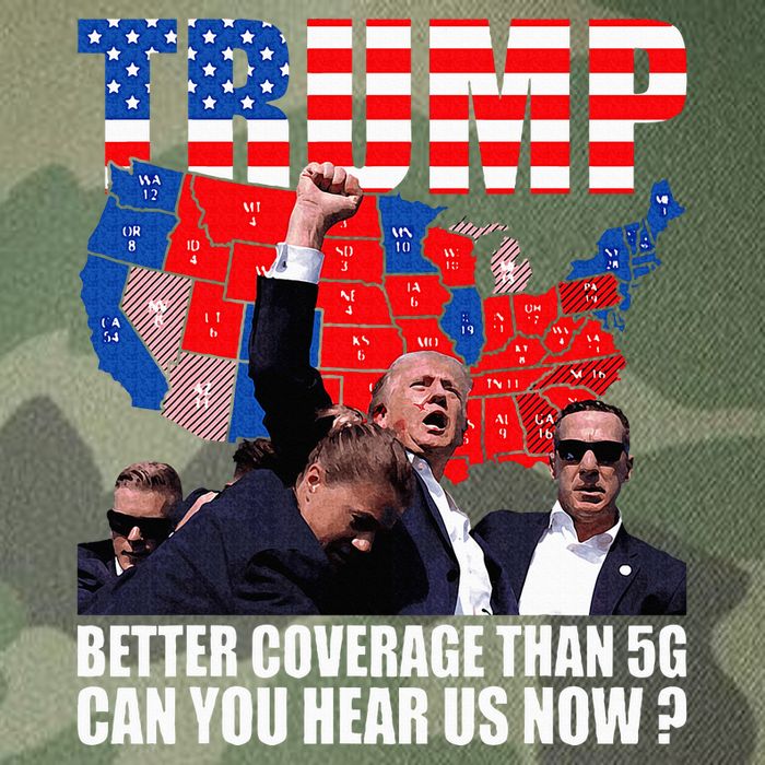 Donald Trump Better Coverage Than 5g Can You Hear Us Now Legacy Tie Dye Trucker Hat