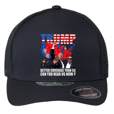 Donald Trump Better Coverage Than 5g Can You Hear Us Now Flexfit Unipanel Trucker Cap