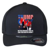 Donald Trump Better Coverage Than 5g Can You Hear Us Now Flexfit Unipanel Trucker Cap