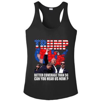Donald Trump Better Coverage Than 5g Can You Hear Us Now Ladies PosiCharge Competitor Racerback Tank