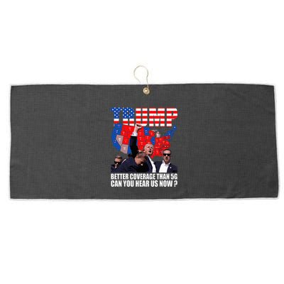 Donald Trump Better Coverage Than 5g Can You Hear Us Now Large Microfiber Waffle Golf Towel