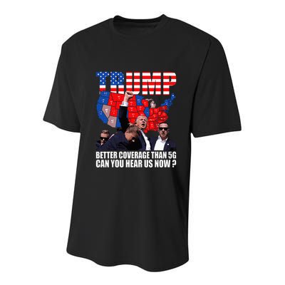 Donald Trump Better Coverage Than 5g Can You Hear Us Now Youth Performance Sprint T-Shirt