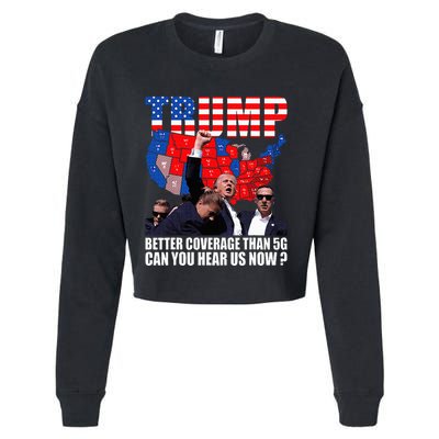 Donald Trump Better Coverage Than 5g Can You Hear Us Now Cropped Pullover Crew
