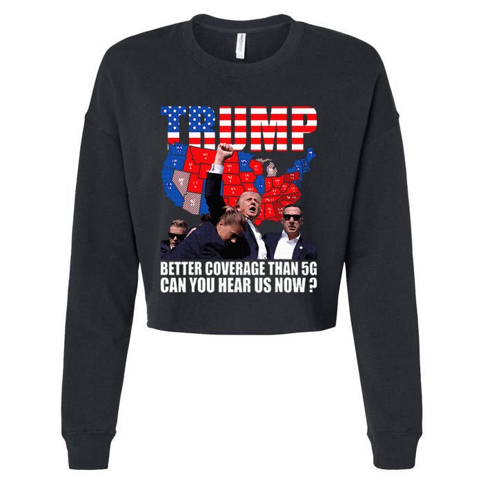Donald Trump Better Coverage Than 5g Can You Hear Us Now Cropped Pullover Crew