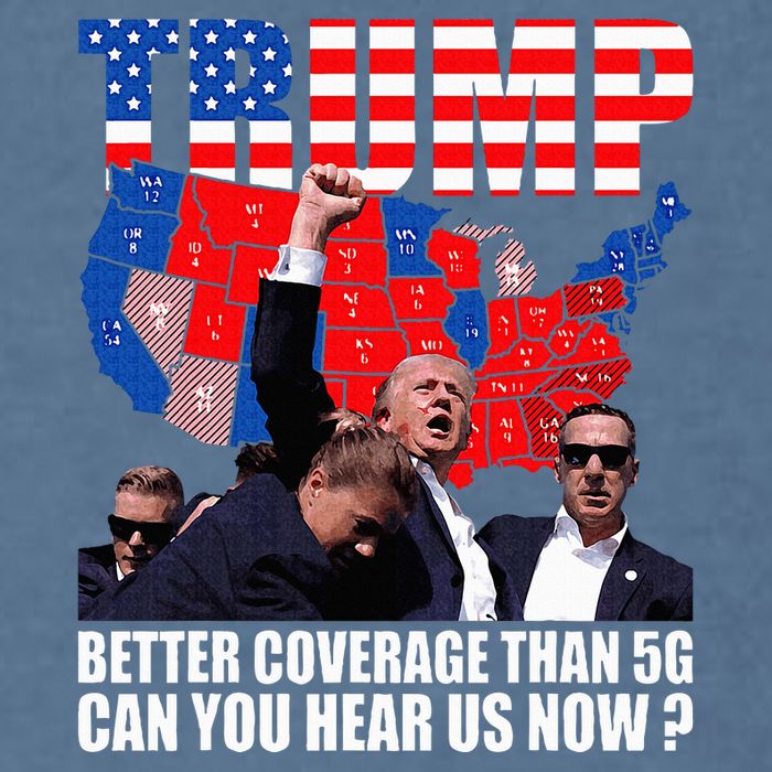 Donald Trump Better Coverage Than 5g Can You Hear Us Now Garment-Dyed Sweatshirt