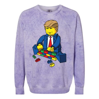 Donald Trump Build A Wall Colorblast Crewneck Sweatshirt