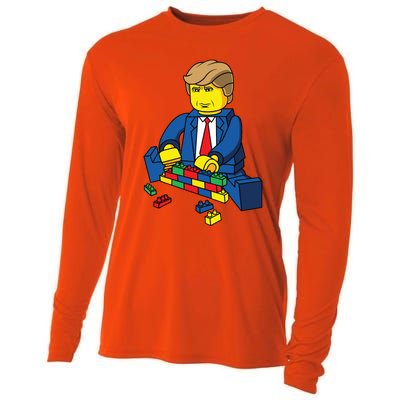 Donald Trump Build A Wall Cooling Performance Long Sleeve Crew