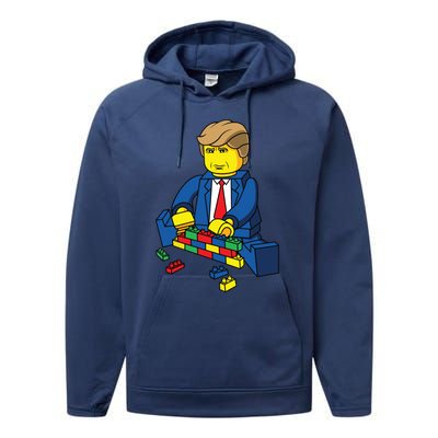 Donald Trump Build A Wall Performance Fleece Hoodie