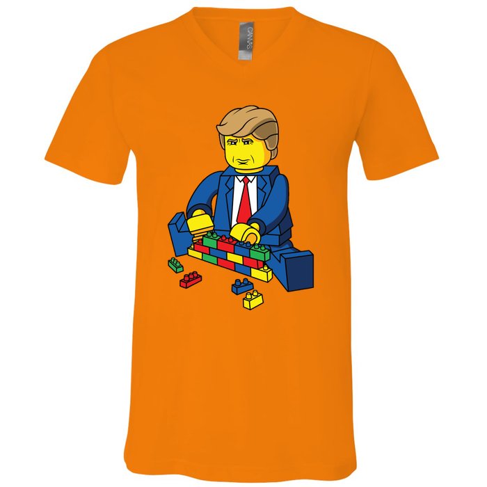 Donald Trump Build A Wall V-Neck T-Shirt