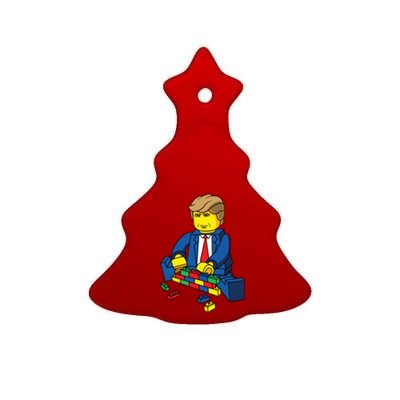 Donald Trump Build A Wall Ceramic Tree Ornament