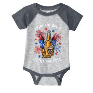 Drink The Booze Light The Fuse Fireworks Infant Baby Jersey Bodysuit