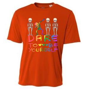 Dare To Be Yours Lgbtq+ Pride Awareness Movet Gift Cooling Performance Crew T-Shirt