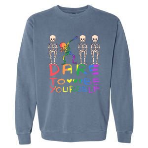 Dare To Be Yours Lgbtq+ Pride Awareness Movet Gift Garment-Dyed Sweatshirt