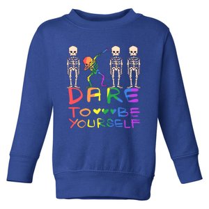 Dare To Be Yours Lgbtq+ Pride Awareness Movet Gift Toddler Sweatshirt