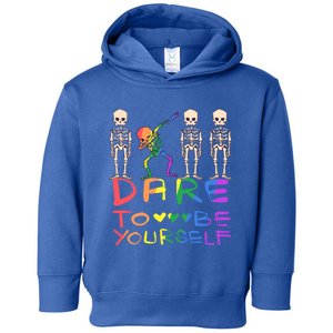 Dare To Be Yours Lgbtq+ Pride Awareness Movet Gift Toddler Hoodie