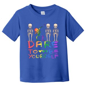 Dare To Be Yours Lgbtq+ Pride Awareness Movet Gift Toddler T-Shirt