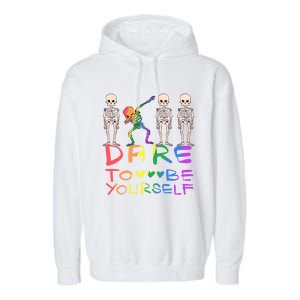 Dare To Be Yours Lgbtq+ Pride Awareness Movet Gift Garment-Dyed Fleece Hoodie