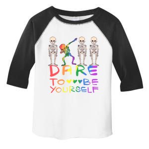 Dare To Be Yours Lgbtq+ Pride Awareness Movet Gift Toddler Fine Jersey T-Shirt