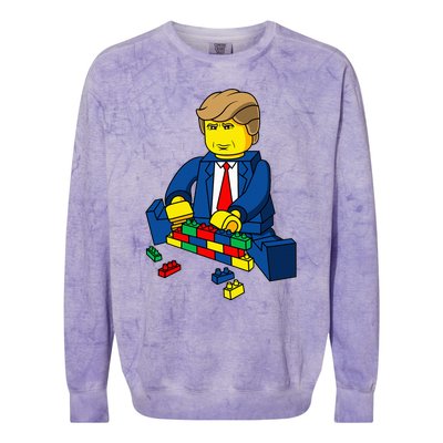 Donald Trump Build A Wall Colorblast Crewneck Sweatshirt