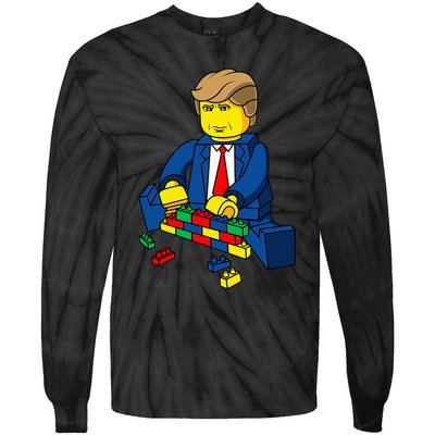 Donald Trump Build A Wall Tie-Dye Long Sleeve Shirt