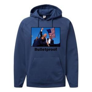 Donald Trump Bulletproof 2024 Presidential Candidate 45 Performance Fleece Hoodie