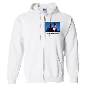 Donald Trump Bulletproof 2024 Presidential Candidate 45 Full Zip Hoodie