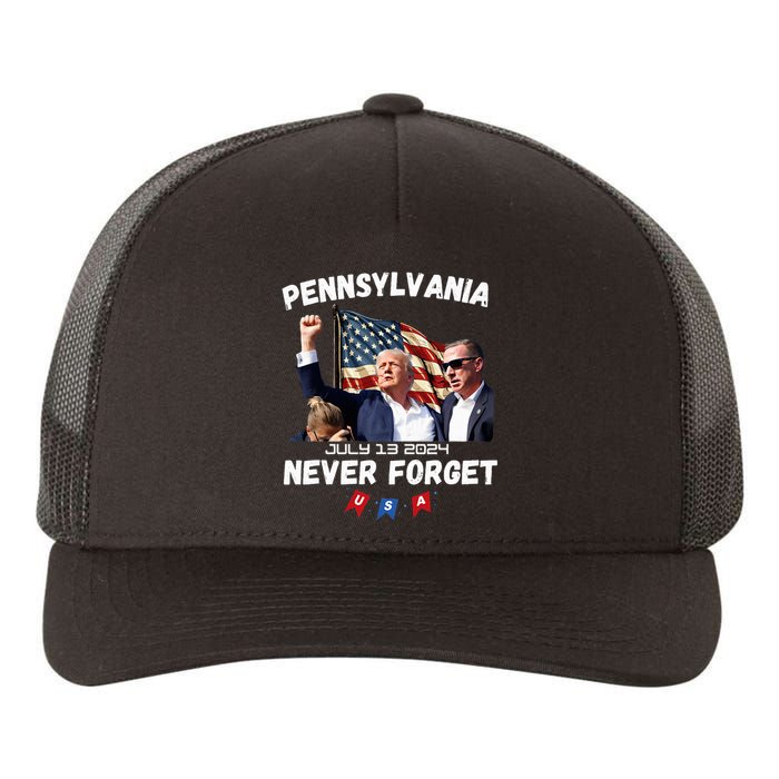 Donald Trump Butler Pennsylvania Never Forget Yupoong Adult 5-Panel Trucker Hat